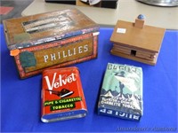 Phillips Tobacco Tin, Velvet Tin & Bugler Tobacco
