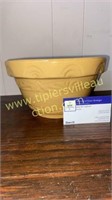 Yellow Roseville stoneware bowl