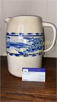 Casey pottery blue flower pitcher