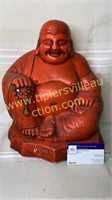 Heavy orange chalk Buddha statue heavy foot has