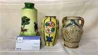 3 vintage vases