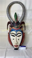 Wooden African Guro mask some damage is pictured