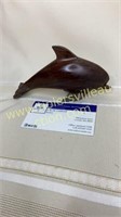 Dolphin wood carving