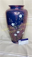 Large hand painted Nippon luster ware vase