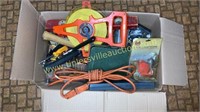 Box of misc tools and household items