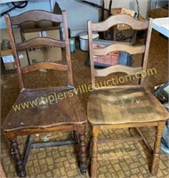 2 odd kitchen chairs