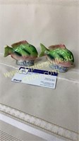 Green fish salt and pepper shakers