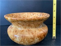 Vintage Stoneware Spongeware Bowl Vase