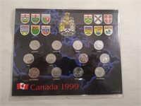 Ensemble numismatique Canada 1999 de collection: