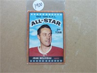 Jean Beliveau carte de hockey Topps 1966 All Star