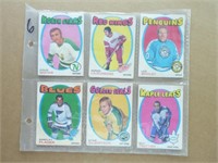 6x cartes de Hockey 1971 OPC Plager Trottier