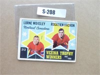 Cartes de Hockey Rogie Vachon Lorne Worsley