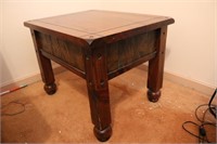 Rustic Wooden End Table