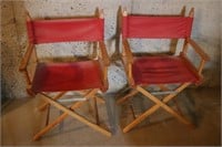 Pair of Red Director's Chairs