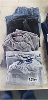 SEVERAL PAIRS OF GIRLS SLIM JEANS  SIZES 6/7