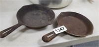 2 6 1/2 IN CAST IRON SKILLETS
