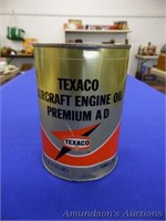 Texaco Aircraft Engine Oil Can - is Full