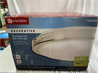 UTILITECH DECORATIVE VENTILATION FAN WITH LED