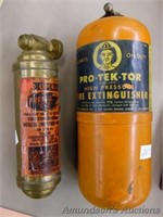 Pair of Vintage Handheld Fire Extinguishers