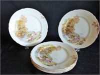 SIX SHELLEY PLATES "HEATHER"