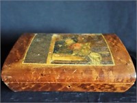 ANTIQUE BIRDSEYE WOODEN BOX