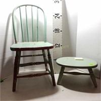 Child's Chair and Stool