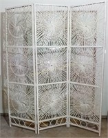 Wicker Folding Privacy Screen