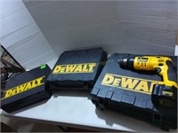 (3) Dewalt Tool Cases (1) w/ Drill