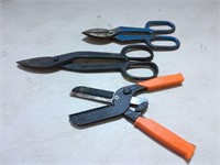 (2) Tin Snips & (1) Utility Cutter