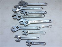 (9) Cresent Wrenches - Various Brands