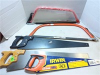 (3) Hand Saws & (2) Bow Saws