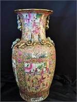 LARGE, INTRICATELY PAINTED, CHINESE FLOOR VASE