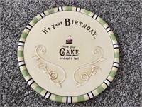 DECORATIVE CAKE PLATE - ITS YOUR BIRTHDAY