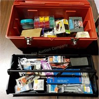 Plastic Tool Box w/ Misc Contents