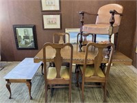 TUDOR DINING TABLE AND 4 CHAIRS