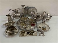 QTY OF SILVER PLATED ITEMS INCLUDES
