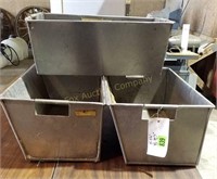 (3) Stainless Steel Containers