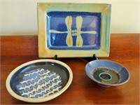 THREE PIECES OF ART POTTERY