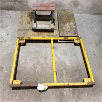 (3) Platform Moving Dollies (1) Floor Shop Cart