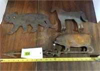 (1) Hog Wild Vane Top, Horse & Cat Cutouts