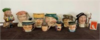 9X ASSORTED CHARACTER JUGS AND 1 TOBY JUG