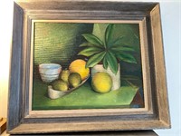 Oil on canvas still life signed nash