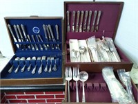 Damask Rose Sterling Flatware Set for 20