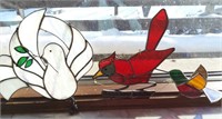 (3) Stain Glass Birds