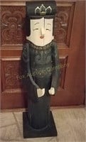 Wooden Oriental Royal Lady Figure