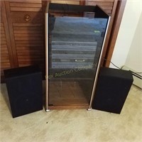 Sharp Stereo System with Cabinet-Works