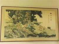 Large 4 Piece Oriental Scene Picture