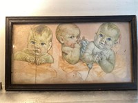 Framed cut out baby images