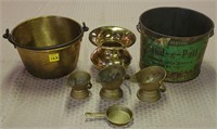 Brass Bucket, Mini Coal Buckets, Mini Frying Pan