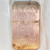 1 oz Silver Bar Johnson Matthey